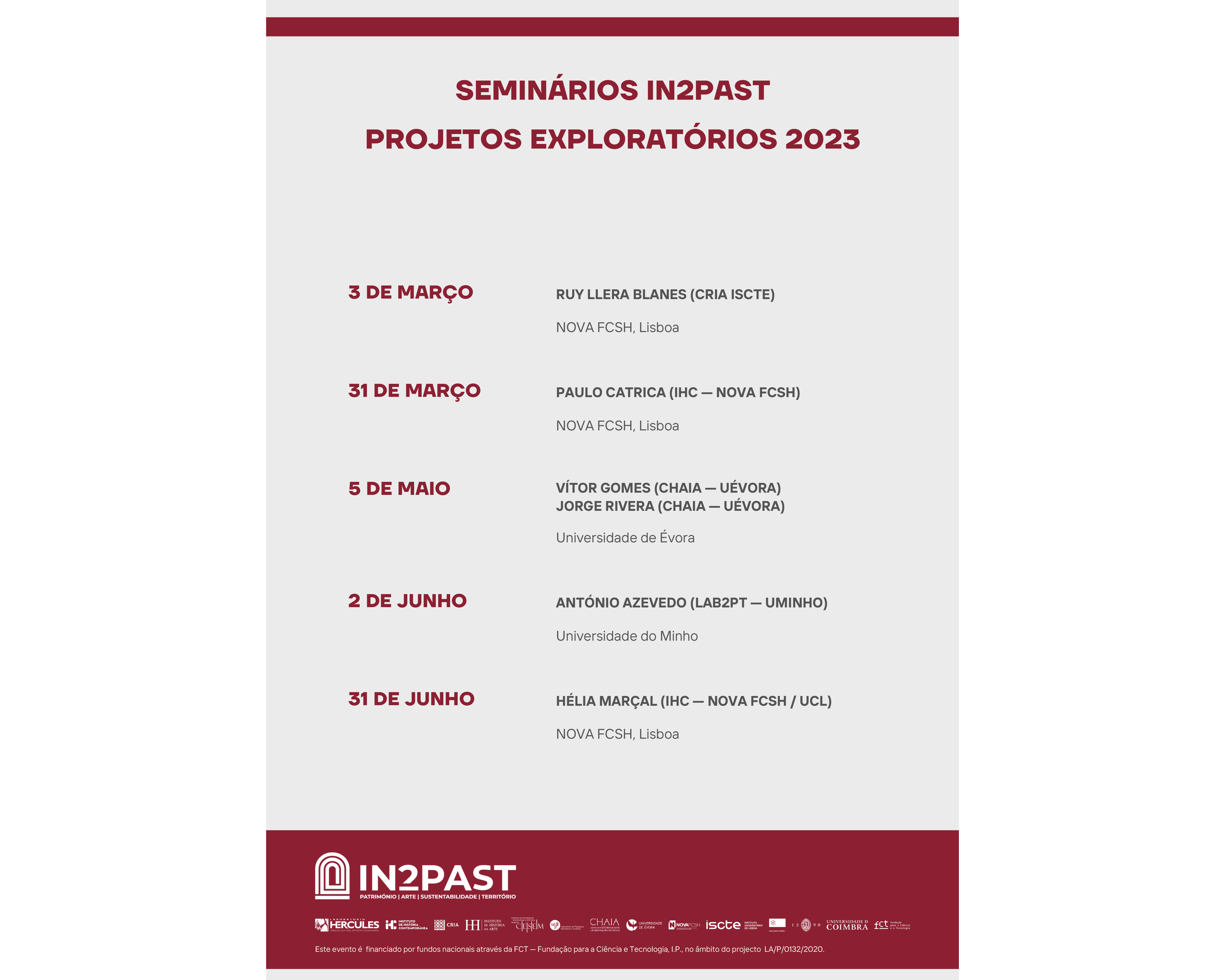 IN2PAST Seminars - Exploratory Projects 2023 image