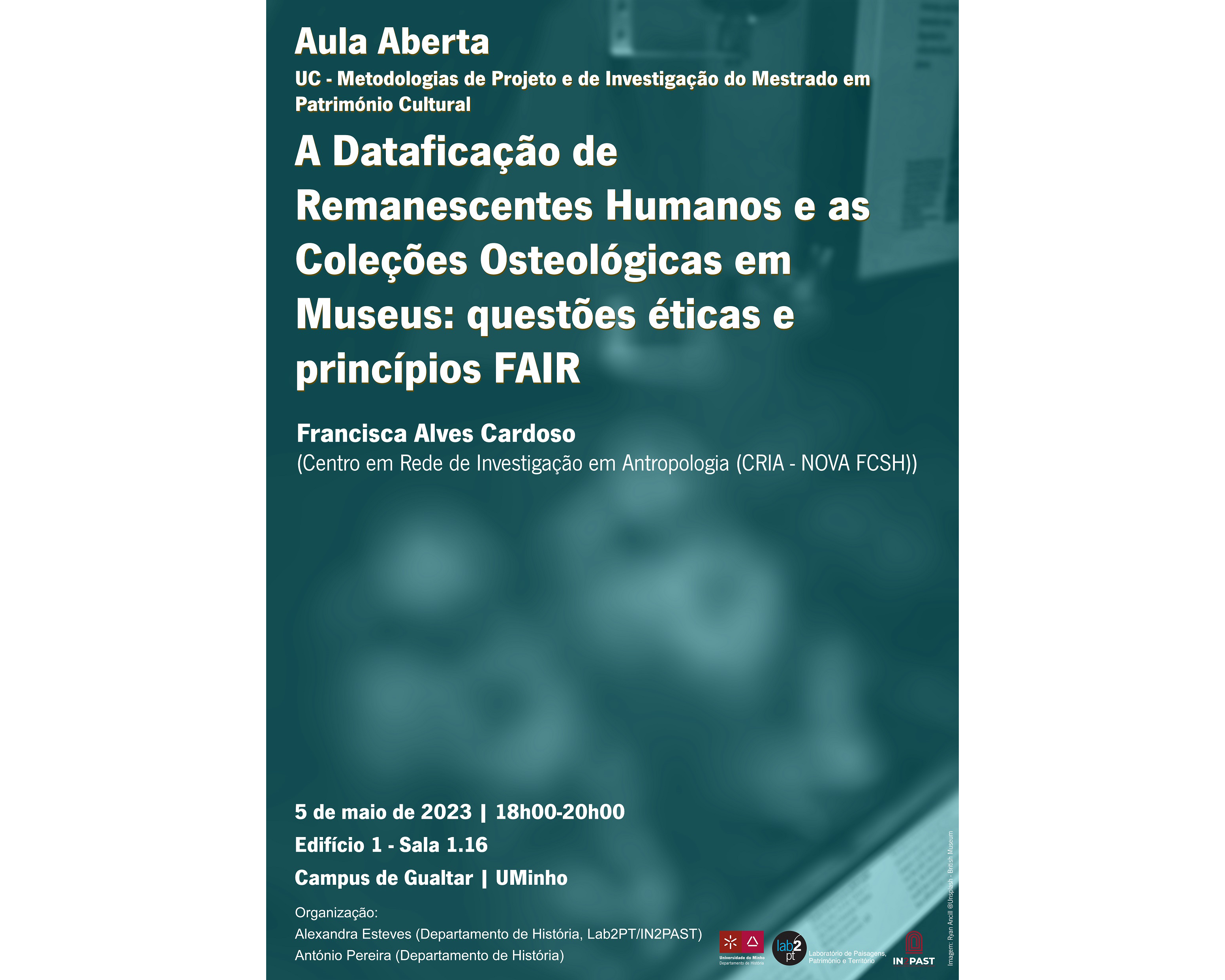 Aula aberta "A Dataficação de Remanescentes Humanos e as Coleções Osteológicas em Museus: questões éticas e princípios FAIR" image