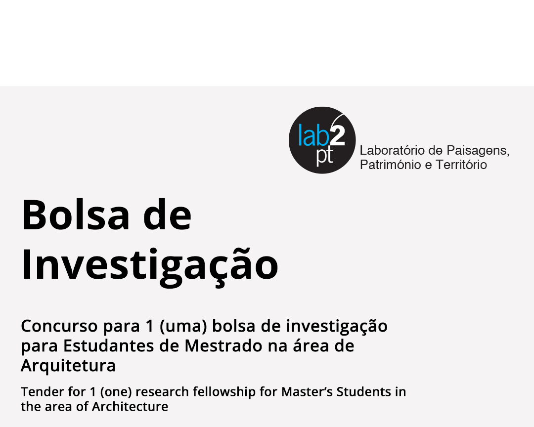 Concurso para 1 (uma) bolsa de investigação para estudantes de mestrado na área de Arquitetura image