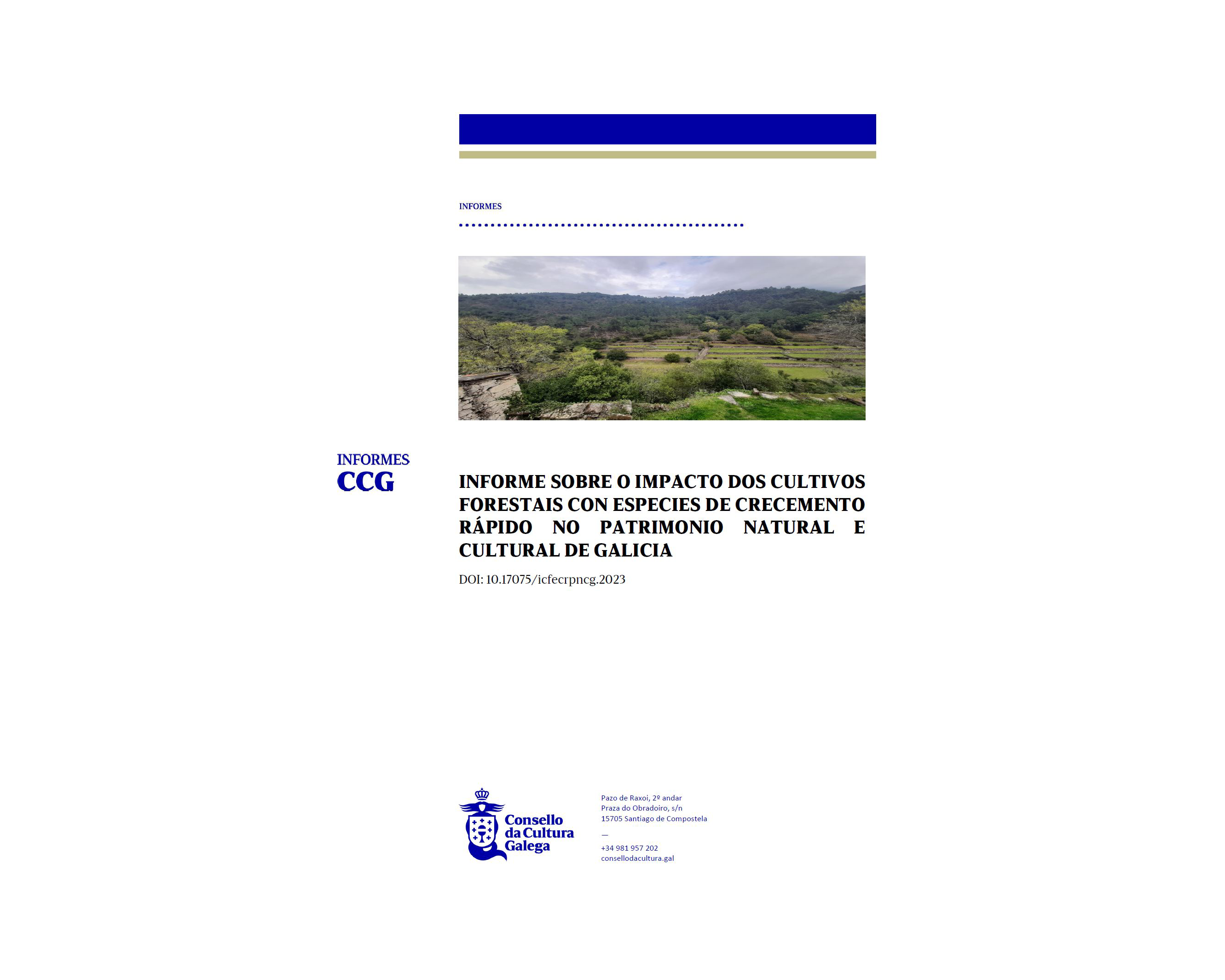 Report on the impact of forestry crops with fast-growing species on the natural and cultural heritage of Galicia image