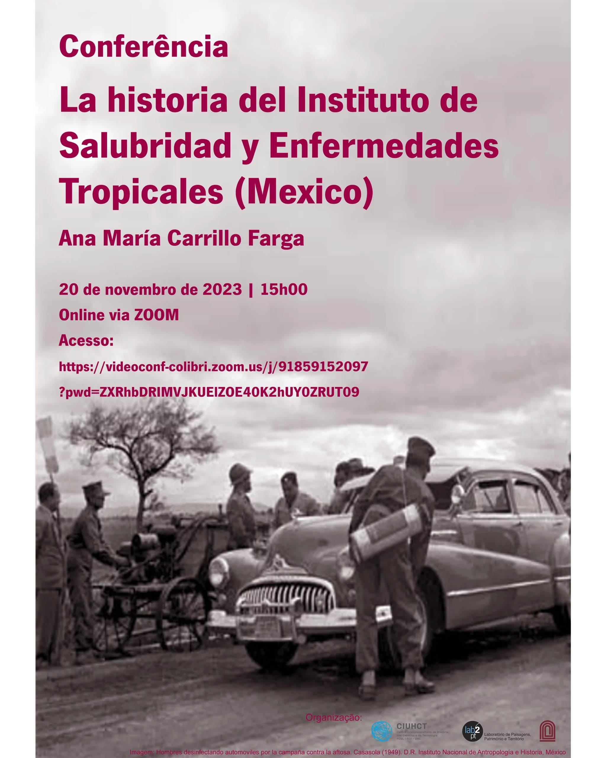 Conferência "La historia del Instituto de Salubridad y Enfermedades Tropicales (Mexico)" image