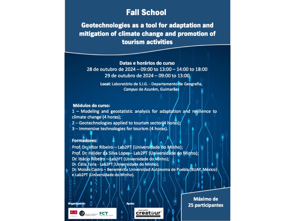 Geotechnologies as a tool for adaptation and mitigation of climate change and promotion of tourism activities image