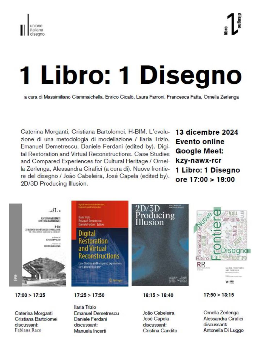 Presentation of the book “2D/3D Producing Illusion” | 1 LIBRO: 1 DISEGNO | Unione Italiana per il Disegno image